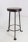 Spanish Breakfast Bar Stool in Elm Top and Wrought Iron, 1960, Image 1