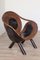 Vintage Stuhl aus geschnitztem Holz & Rattan, 1960er 1