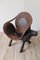 Vintage Stuhl aus geschnitztem Holz & Rattan, 1960er 9