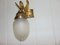 Art Deco Swan Shaped Wall Lamp in Brass 3