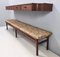 Entryway Set with Wall Mirror, Walnut Console and Bench by Ico Parisi for Brugnoli, Italy, Set of 3 11