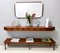 Entryway Set with Wall Mirror, Walnut Console and Bench by Ico Parisi for Brugnoli, Italy, Set of 3 2