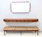 Entryway Set with Wall Mirror, Walnut Console and Bench by Ico Parisi for Brugnoli, Italy, Set of 3 1