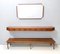 Entryway Set with Wall Mirror, Walnut Console and Bench by Ico Parisi for Brugnoli, Italy, Set of 3 5