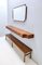 Entryway Set with Wall Mirror, Walnut Console and Bench by Ico Parisi for Brugnoli, Italy, Set of 3 8
