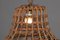 Lámpara de techo italiana vintage de bambú, años 60, Imagen 9
