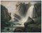 The Waterfall, French School, Italy, Oil on Canvas, Framed, Image 2