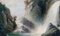 The Waterfall, Escuela de francés, Italia, óleo sobre lienzo, enmarcado, Imagen 3