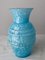 Vase Art Déco en Verre Bleu, France, 1930 3