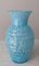 Französische Art Deco Vase aus blauem Glas, 1930 1