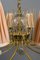 Glass & Brass Chandelier by J. & L. Lobmeyr for Lobmeyr, 1950s, Image 5