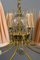 Lámpara de araña de vidrio y latón de J. & L. Lobmeyr para Lobmeyr, años 50, Imagen 5