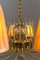 Glass & Brass Chandelier by J. & L. Lobmeyr for Lobmeyr, 1950s, Image 6