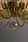 Glass & Brass Chandelier by J. & L. Lobmeyr for Lobmeyr, 1950s, Image 4