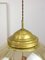 Mid-Century Globe Pendant in Yellow Glass and Brass, Image 6