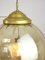 Mid-Century Globe Pendant in Yellow Glass and Brass 4