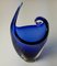 Vase in Blue Venecian Sommerso Glass by Flavio Poli, 1960s 5