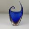 Vase in Blue Venecian Sommerso Glass by Flavio Poli, 1960s 3