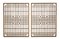Asian Antique Lattice Panels, Set of 2 1
