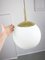 Grande Suspension Globe Vintage en Opaline et Laiton 7