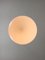 Lampada a sospensione grande sferica vintage in vetro opalino e ottone, Immagine 11