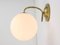 Mid-Century Wall Lamp in Brass and Opaline 6