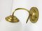 Mid-Century Wall Lamp in Brass and Opaline 5