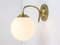 Mid-Century Wall Lamp in Brass and Opaline 2