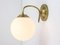 Mid-Century Wall Lamp in Brass and Opaline, Image 2