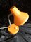Lámpara de escritorio ajustable de metal pintado de naranja con cuello de cisne flexible niquelado, años 70, Imagen 2