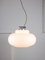Vintage Pendant Lamp in Chrome and Opaline, 1980s 2
