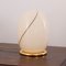 Lampada in vetro di Murano color crema con base in ottone e filigrana, Immagine 5