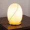 Lampada in vetro di Murano color crema con base in ottone e filigrana, Immagine 6