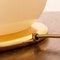 Italian Glass Lamp in Cream-Colored Murano Glass with Filigree and Brass Base 9