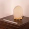 Lampada in vetro di Murano color crema con base in ottone e filigrana, Immagine 2