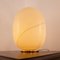 Große italienische cremefarbene Murano Glaslampe mit filigranem Messingfuß 6