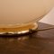 Lámpara italiana grande de cristal de Murano color crema con filigrana y base de latón, Imagen 7