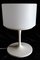 Stehlampe mit weiß lackiertem Aluminium Trompetenfuß & schraubbarem weißen zylindrischen Kunststoffschirm, 1970er 1