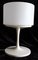 Floor Lamp with a White Lacquered Aluminum Trumpet Base & Screw-on White Cylindrical Plastic Shade, 1970s 2
