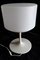 Floor Lamp with a White Lacquered Aluminum Trumpet Base & Screw-on White Cylindrical Plastic Shade, 1970s 5