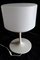 Floor Lamp with a White Lacquered Aluminum Trumpet Base & Screw-on White Cylindrical Plastic Shade, 1970s, Image 5