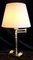German Adjustable Reading Lamp with Brass Frame, Double Joint & Beige Fabric Shade from Honsel, 1980s 5