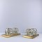 German Double Cube Wall Lights in Glass from Peill & Putzler, 1970s, Set of 2, Image 1