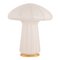 Mushroom Table Lamp in Murano Glass with Crystal Stripes and Gold Base from Mazzega, 1970s 1