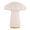 Mushroom Tischlampe aus Murano Glas mit Kristallstreifen und Goldfuß von Mazzega, 1970er 1