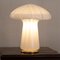 Lampada da tavolo a fungo in vetro di Murano con strisce in cristallo e base dorata di Mazzega, anni '70, Immagine 4