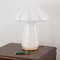 Mushroom Tischlampe aus Murano Glas mit Kristallstreifen und Goldfuß von Mazzega, 1970er 3