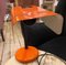 Targetti Space Age Orange and Black Italian Table Lamp, 1970s, Image 7