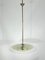 Lámpara de araña Mid-Century con disco de vidrio curvado, años 50, Imagen 8