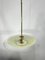 Lámpara de araña Mid-Century con disco de vidrio curvado, años 50, Imagen 4